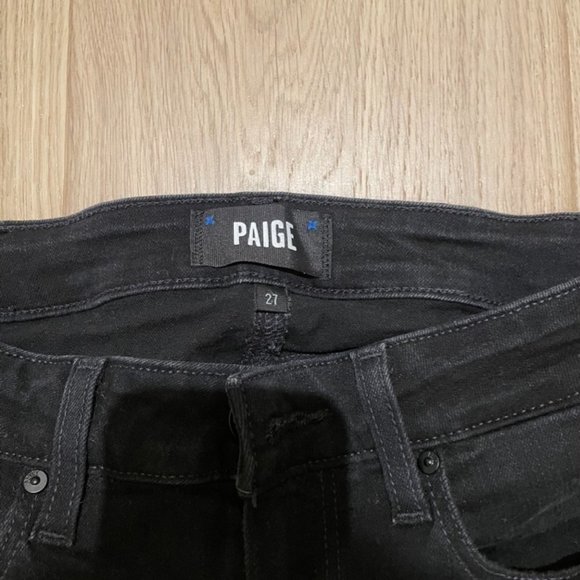 PAIGE Sloane Slight Bootcut in Black/Caviar Size 27 - Picture 5 of 9